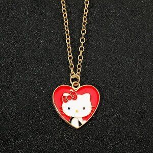 Hello Kitty necklace, red heart